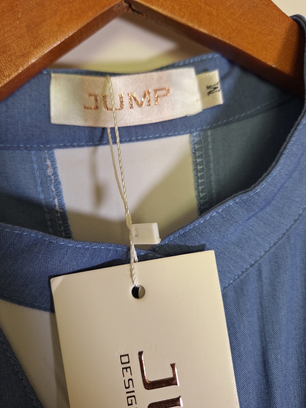 JUMP Barcelona Denim Colorblock Utility Maxi Dress Two Tone European Size M - Picture 6 of 11